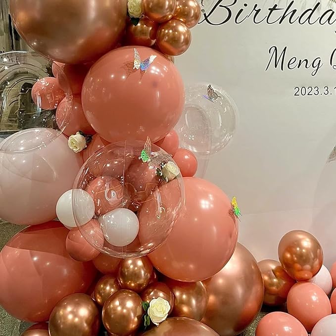 130pcs Retro Pink Balloons Different Sizes 18" 12" 10" 5" Blush Pink Latex Balloon Garland Arch Kit for Birthday Baby Shower Valentine's Day Wedding Anniversary Party Decorations-CasaMuseHome