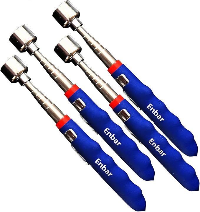 20lb Telescoping Magnetic Pick Up Tool Extendable 31" Telescopic Magnet Stick Useful for Hard-to-Reach,Sink Drains Mechanic Automotive Gifts for Men Women Husband Birthday Father's Day(4PCS)-CasaMuseHome