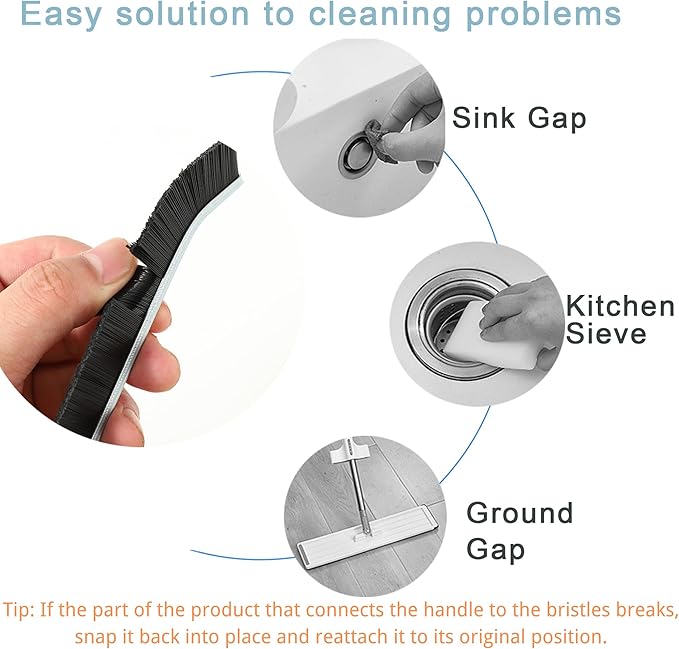 3Pcs Crevice Cleaning Brush Tool, Grout Brush Cleaning Supplies, Home Essentials, Bathroom Cleaning Brush Multifunctional Gap Scrub Hard Bristle Crevice Cleaning Brushes for Household Use-CasaMuseHome