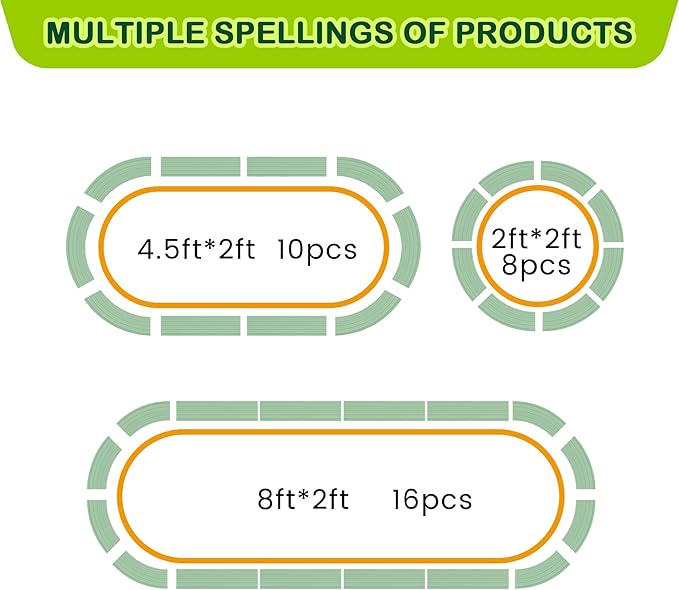 2 Pcs 4.5x2x2ft Oval Raised Garden Bed, Galvanized Raised Beds,Open-Ended Base Metal Raised Planter Beds,Garden Bed Outdoor,Planter Raised Boxes for Vegetables, Flowers,Tool-Free Asse,Green-CasaMuseHome
