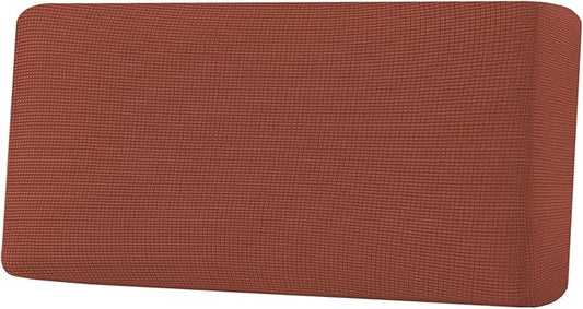 H.VERSAILTEX Super Stretch Individual Seat Cushion Covers Sofa Covers Couch Cushion Covers Slipcover Sets Thick Jacquard Textured Twill Fabric (1 Piece Sofa Cushion Cover, Rust)-CasaMuseHome