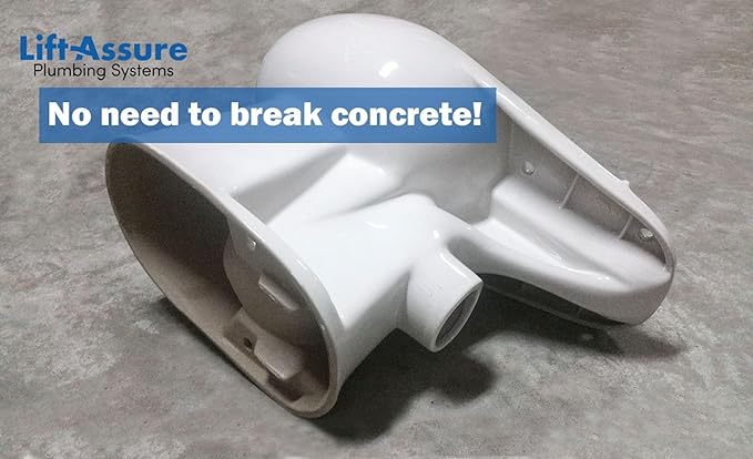 800W/1+HP American Elongated Macerating Toilet Kit with Macerator Pump for Basement Toilet System, 3 - Piece Kit by Lift Assure-CasaMuseHome