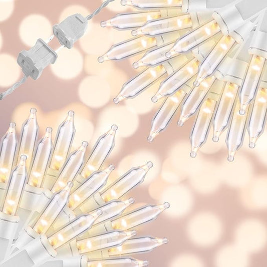 150LIGHTS WARM WHITE Extra-Bright With End Connectors Christmas Decorative Lights 9.72m UL Certified Mini String Light Set Waterproof for Home Garden Holiday Christmas Tree Party Patio Wedding-CasaMuseHome