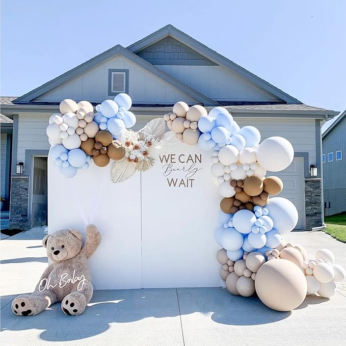 130pcs Light Blue Balloons Different Sizes 18" 12" 10" 5" Baby Blue Balloons for Boys Girls Birthday Baby Shower Gender Reveal Wedding Children's Day Decorations-CasaMuseHome