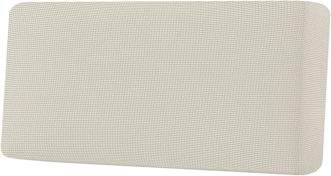 H.VERSAILTEX Super Stretch Individual Seat Cushion Covers Sofa Covers Couch Cushion Covers Slipcover Sets Thick Jacquard Textured Twill Fabric (1 Piece Sofa Cushion Cover, Natural)-CasaMuseHome