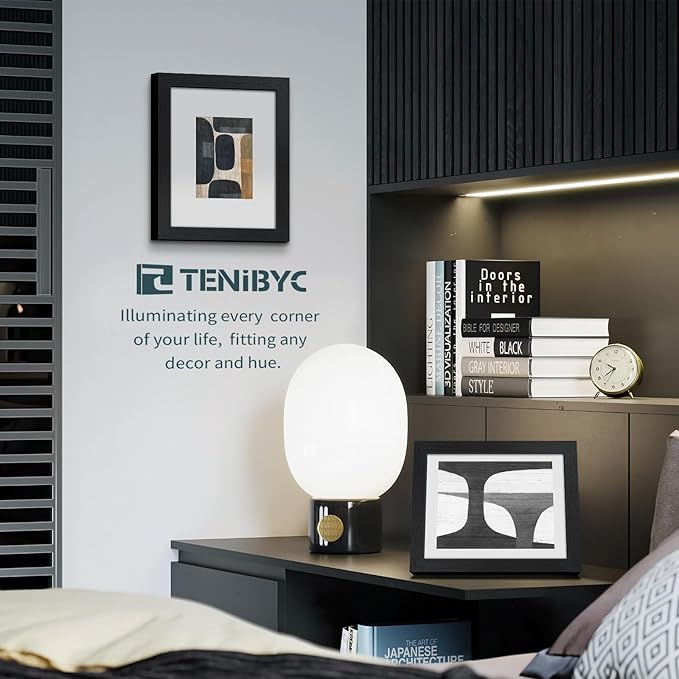 8.5x11 Picture Frame Set of 3 - Black Woodgrain, Solid Wood & HD Tempered Glass, Table Display or Wall Hanging-CasaMuseHome