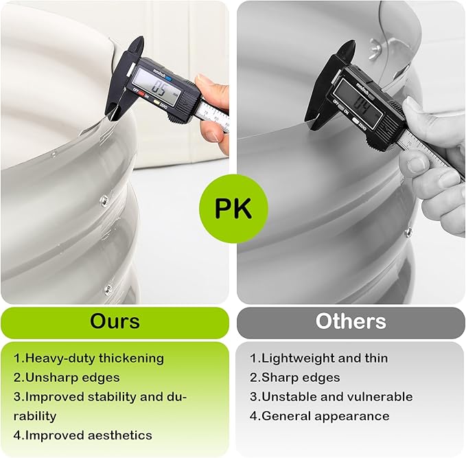 2 Pcs 4.5x2x2ft Oval Raised Garden Bed, Galvanized Raised Beds,Open-Ended Base Metal Raised Planter Beds,Garden Bed Outdoor,Planter Raised Boxes for Vegetables, Flowers,Tool-Free Asse,White-CasaMuseHome