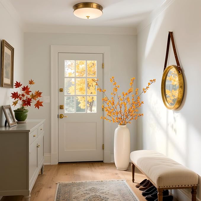 4Pcs Fake Flowers Blossom Branches Artificial Flowers for Indoor Decor, Faux Long Stem Realistic Indoor Plants for Vase Wedding Home Office Bedroom Party Table Centerpieces Decor-CasaMuseHome