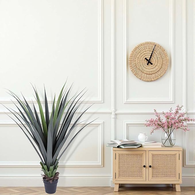 44inch Artificial Agave Plant Potted Plants Fake Agave Plant for Home Office Garden Indoor Outdoor Decoration (2PACK)-CasaMuseHome