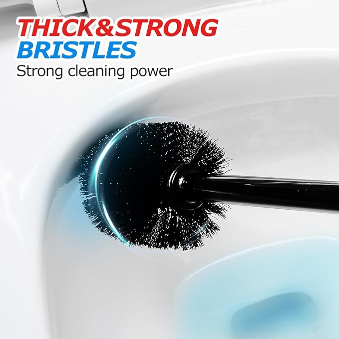 2Pack 2 in 1 Toilet Brush and Plunger Set, Extended Handle Plunger,Toilet Bowl Brush Plunger Set,Bathroom Cleaning Tools,Toilet Brush Plunger Combo,Cleaning Brush,Cleaning Supplies-CasaMuseHome