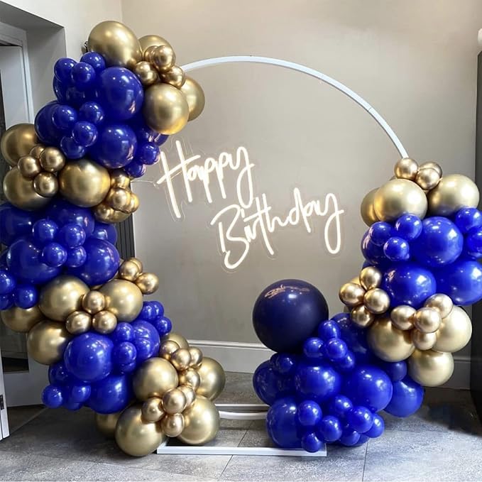 130pcs Royal Blue Balloons Different Sizes 18" 12" 10" 5" Party Latex Balloons for Birthday Graduation Baby Shower Anniversary Nautical Party Decorations-CasaMuseHome
