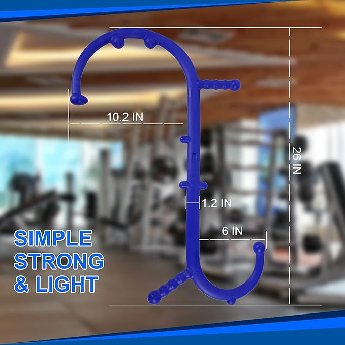 2 Pack Massage Trigger Point Cane, Body Deep Tissue, Handheld Back, Neck, Shoulder, Leg and Feet Massager Rod, Muscle Release Tool Self Massage Hook Cane for Women & Men, Blue & Green-CasaMuseHome