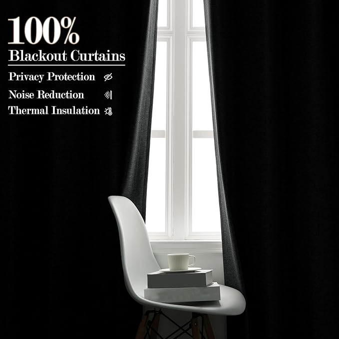 100" W x 96" L Faux Linen Room Divider Curtains, Full Blackout Pinch Pleated Drapes for Traverse Rod, Bedroom Divider Privacy Drapery with Hooks for Ceiling Track, 1 Panel, Mid Grey-CasaMuseHome