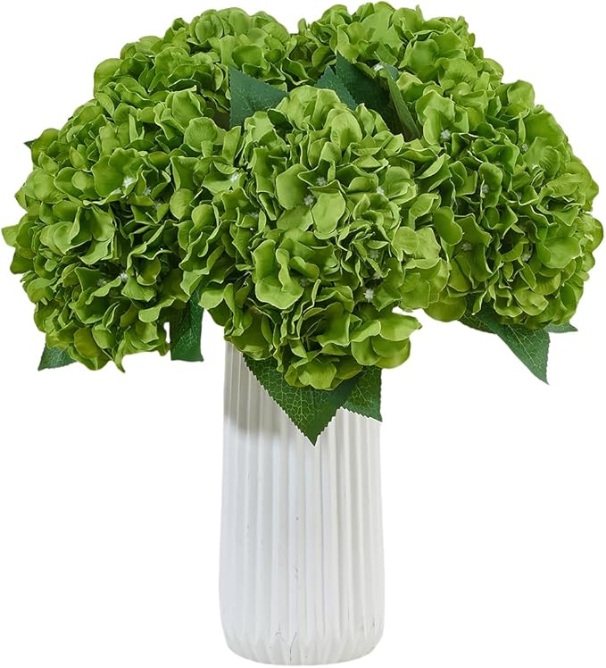 8pcs Fake Flowers Silk Hydrangea Artificial Flowers Bouquets Faux Hydrangea Stems for Home Table Centerpieces Wedding Party Decoration-CasaMuseHome