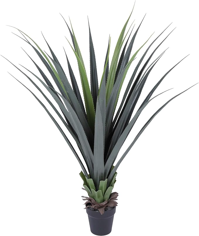 44inch Artificial Agave Plant Potted Plants Fake Agave Plant for Home Office Garden Indoor Outdoor Decoration (1PACK)-CasaMuseHome