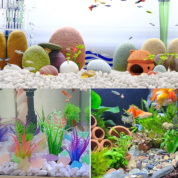 5LBS Succulent and Cactus Gravel Pebbles, 1/5 Inch Natural Decorative Polished Stones, River Rocks for Vases, Aquariums, Terrarium and Outdoor Gardening, Mixed Color-CasaMuseHome