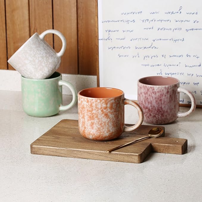 12 OZ Coffee Mugs Set of 6, Modern Coffee Mugs Set with handle for Tea/Latte/Cappuccino/Milk/Cocoa.-CasaMuseHome