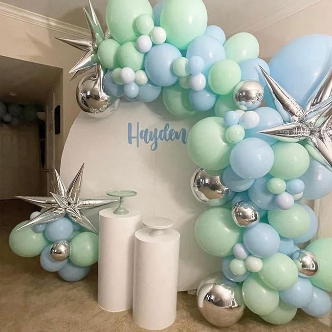 130pcs Mint Green Balloons Different Sizes 18" 12" 10" 5" Pastel Light Green Balloons for Boys Girls Birthday Baby Shower Gender Reveal Wedding Decorations-CasaMuseHome