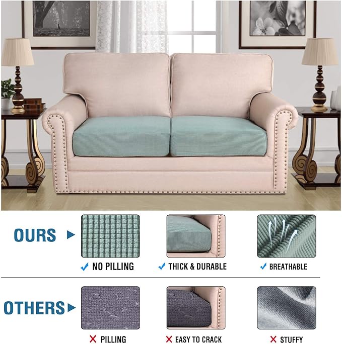 H.VERSAILTEX Super Stretch Stylish Cushions Covers/Furniture Cover Spandex Jacquard Small Checked Pattern Super Soft Slipcover Washable Individual-CasaMuseHome