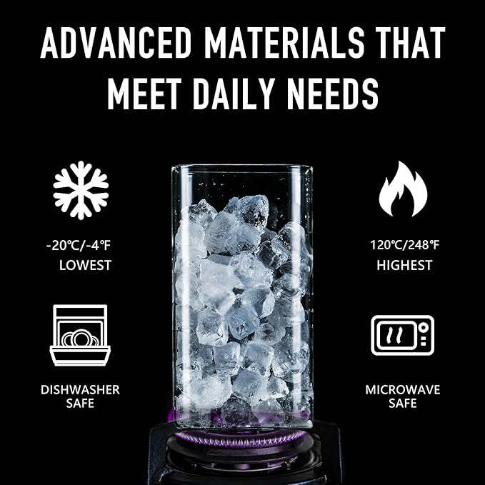 56oz Rectangle Airtight Glass Storage Containers with Bamboo Lids (Set of 4), Square Food Storage Jar, Pantry Organizers for Oats, Cereal, Pasta and Coffee beans (‎with Black Lable)-CasaMuseHome