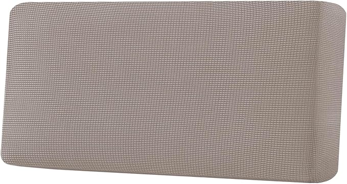 H.VERSAILTEX Super Stretch Individual Seat Cushion Covers Sofa Covers Couch Cushion Covers Slipcover Sets Thick Jacquard Textured Twill Fabric (1 Piece Sofa Cushion Cover, Taupe)-CasaMuseHome