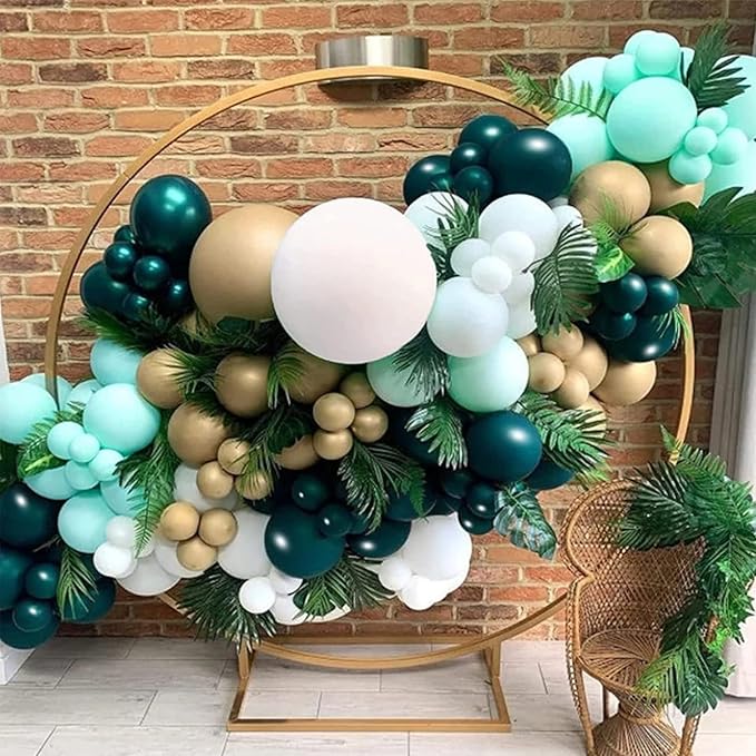 130pcs Dark Green Balloons Different Sizes 18" 12" 10" 5" Hunter Green Balloons for Birthday Dinosaur Baby Shower St. Patrick's Day Summer Jungle Forest Safari Party Decorations-CasaMuseHome