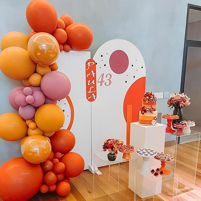 130pcs Orange Balloons Different Sizes 18" 12" 10" 5" Orange Matte Latex Balloons for Boys Girls Birthday Baby Shower Gender Reveal Wedding Gender Reveal Autumn Party Decorations-CasaMuseHome