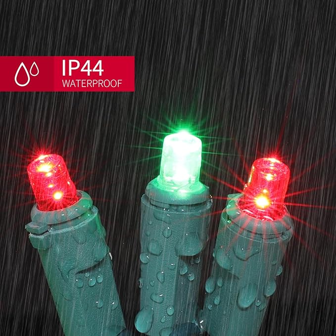 100 Count Red and Green - String Lights - 21.6FT LED Christmas Lights, Mini led Lights for Indoor Outdoor Home Holiday Party Wedding Independence Day Decoration-CasaMuseHome