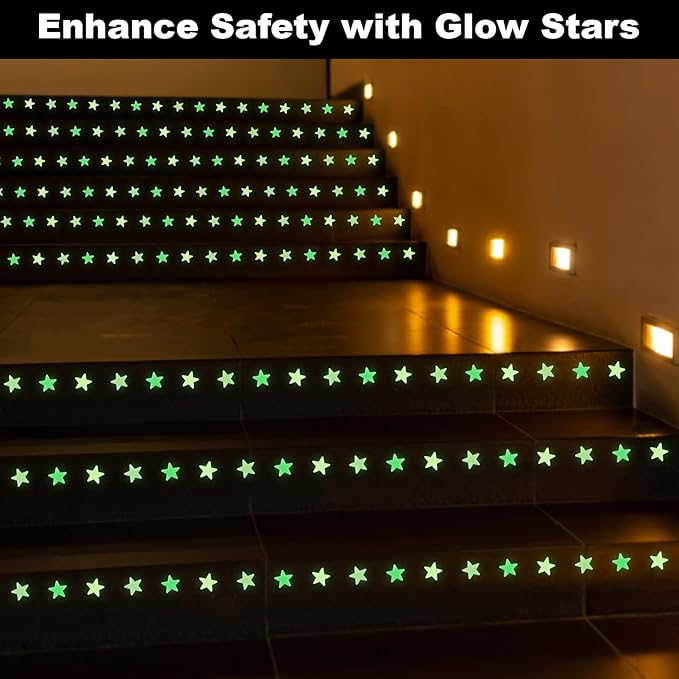 200 Glow in The Dark Stars for Ceiling - Glowing Stars and Moon Stickers Estrellas que brillan en la oscuridad para el techo de cuarto Plastic Space Galaxy Decals Bedroom Wall Decorations-CasaMuseHome