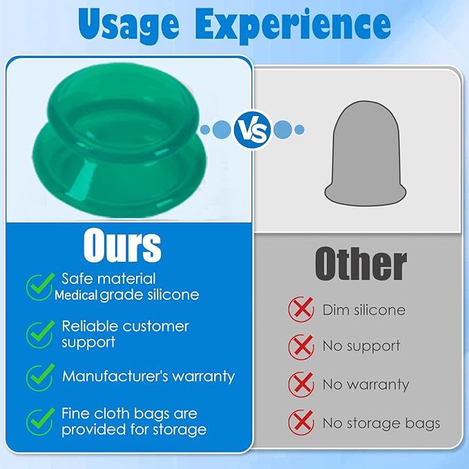 15Pcs Cupping Therapy Set-Professional Silicone Cupping, Suitable for Facial Body Massage/Deep Myofascial Release/Pain Relief/Muscle Relaxation & More (Green,15pcs)-CasaMuseHome