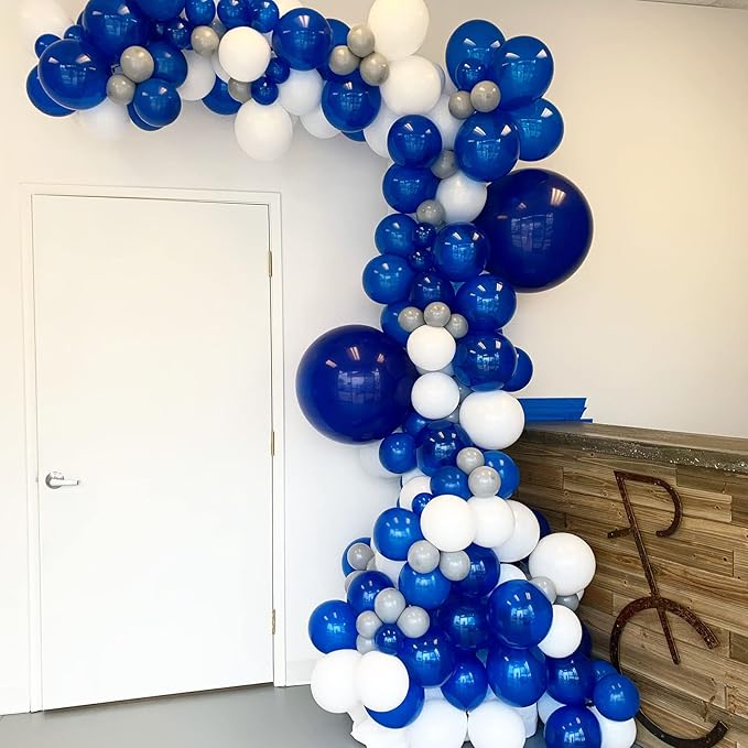 130pcs Navy Blue Balloons Different Sizes 18" 12" 10" 5" Dark Blue Balloons for Birthday Graduation Baby Shower Anniversary New Year Party Holiday Decorations-CasaMuseHome