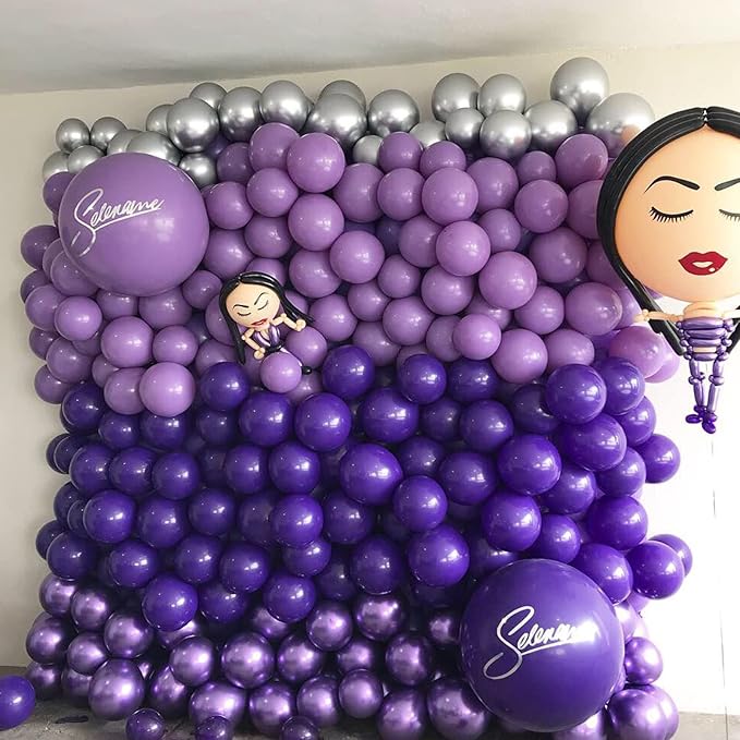 130pcs Purple Balloons Different Sizes 18" 12" 10" 5" Party Latex Balloons for Birthday Baby Shower Halloween Wedding Valentine's Day Party Bachelorette Decorations-CasaMuseHome
