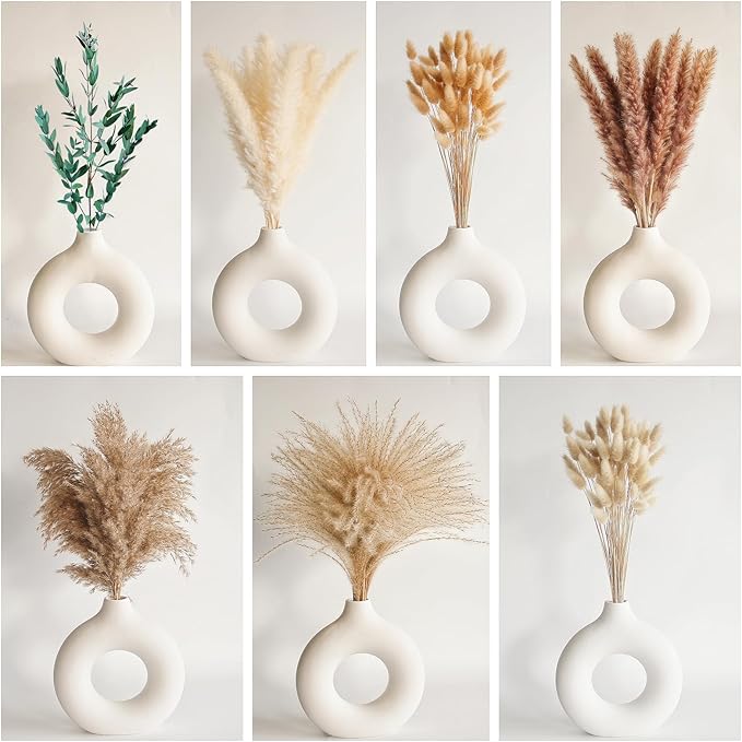 123 PCS Dried Flower Bouquet – Pampas Grass, Floral Decor for Home, Wedding, and Boho Style | Perfect for Vases, Fall, Spring, Summer, and Winter Arrangements-CasaMuseHome