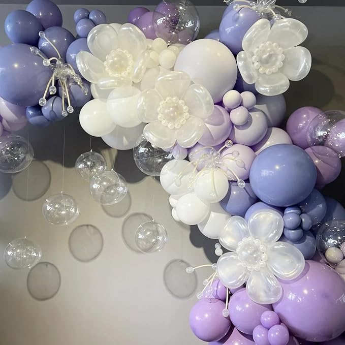 130pcs Pastel Purple Balloons Different Sizes 18" 12" 10" 5" Light Purple Latex Balloon Garland Arch Kit for Birthday Baby Shower Graduation Wedding Gender Reveal Party Decorations-CasaMuseHome