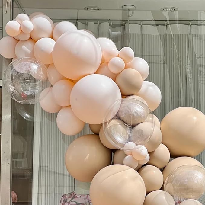 130pcs Pastel Orange Balloons Different Sizes 18" 12" 10" 5" Peach Latex Balloon Garland Arch Kit for Birthday Baby Shower Graduation Wedding Gender Reveal Party Decorations-CasaMuseHome