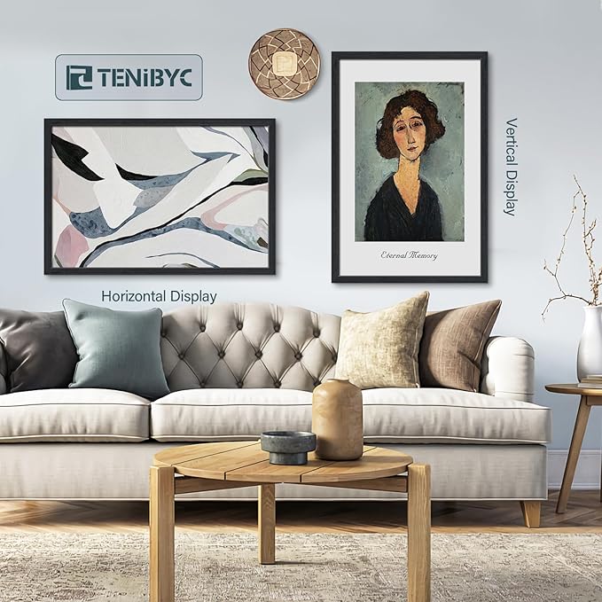 24x36 Poster Frame 3 Pack - Black Woodgrain, Solid Wood Picture Frame, Wall Gallery Frame - Wall Hanging-CasaMuseHome