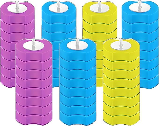 56 Count Toilet Bowl Wand Refills, KIRIKIT Wall-Mounted Disposable Toilet Cleaner Brush Heads for Bathroom Toilet Scrubber Cleaning Accessories, Lavender, Lemon, Ocean-CasaMuseHome