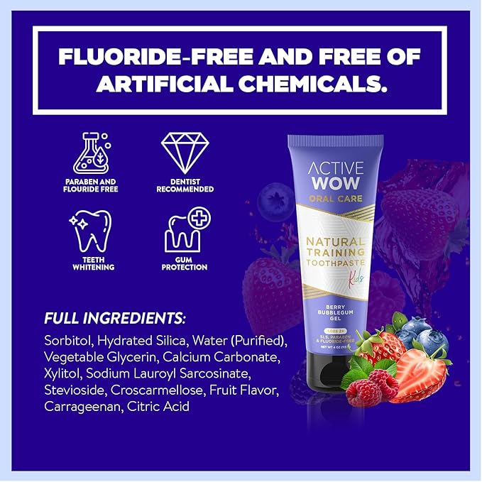 Active Wow Formula Kids Toothpaste - Berry Bubblegum (4 Pack)-CasaMuseHome