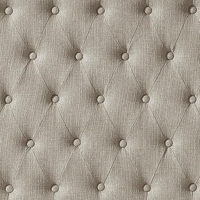 24KF Upholstered Tufted Button Linen Fabric Headboard,Comfortable Fashional Headboard King/CA King Size,Linen-CasaMuseHome