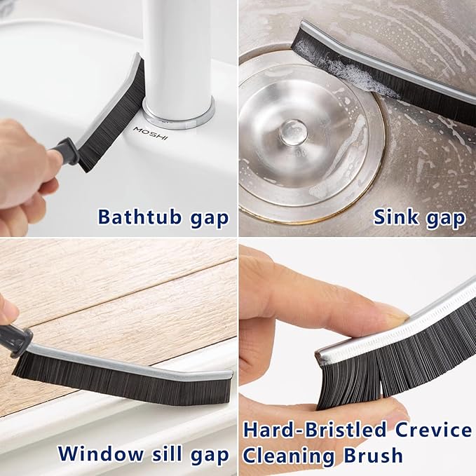 12Pcs Crevice Cleaning Brush,Small Gap Cleaning Brushes for Cleaning Bathroom,Kitchen,Window Grooves,Corners, Sinks, washbasins, Showers, faucets, bathtubs, Gas Stove and Tiles-CasaMuseHome