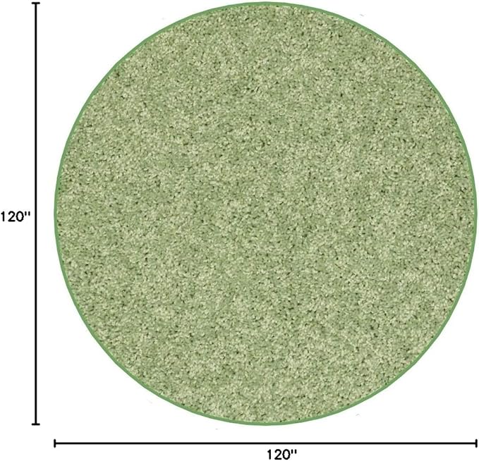 KOECKRITZ Soft and Colorful Kids Classroom Area Rugs (Passes Flammability Pill Test) Many Sizes and Bright Colors to Select from (10' Round, Lime)-CasaMuseHome
