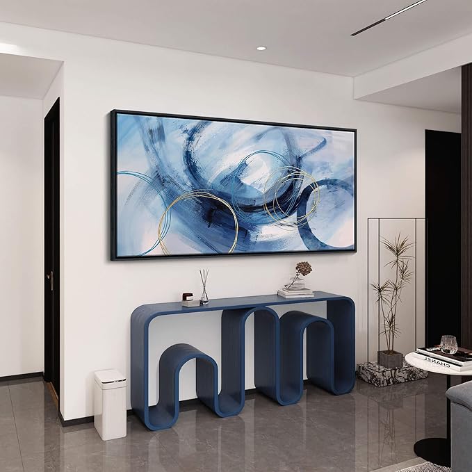 Abstract Wall Art DUNHUANG ART Framed Canvas Wall Art - Modern Wall Art Decor for Living Room, Bedroom, Office - Ready to Hang - Home Decoration 30"x60"-CasaMuseHome