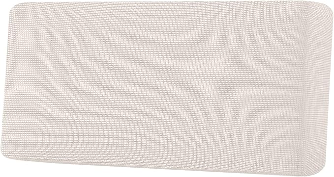 H.VERSAILTEX Super Stretch Individual Seat Cushion Covers Sofa Covers Couch Cushion Covers Slipcover Sets Thick Jacquard Textured Twill Fabric (1 Piece Sofa Cushion Cover, Ivory)-CasaMuseHome