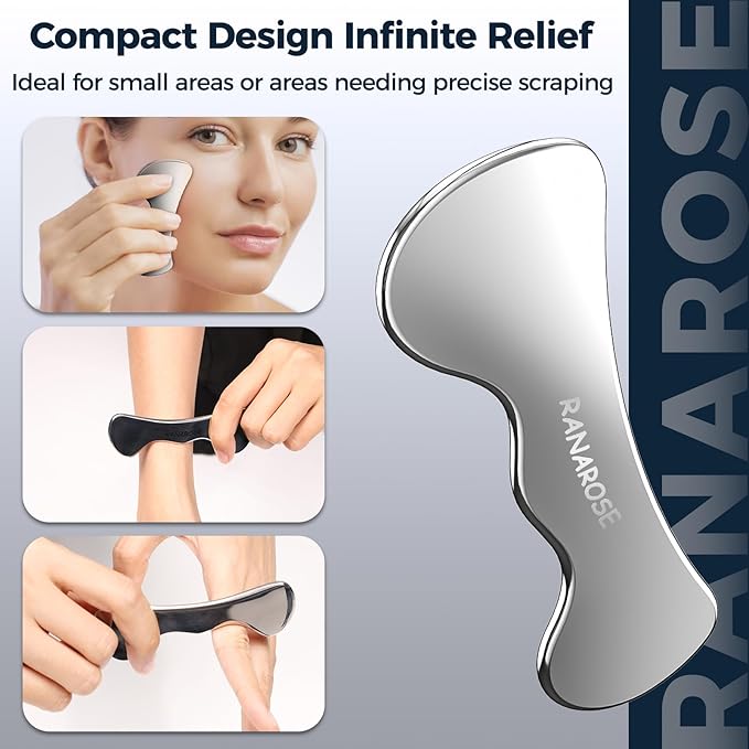 3-in-1 Stainless Steel Muscle Scraper Tool Set – Gua Sha & Physical Therapy Tools for Deep Tissue Massage, Myofascial Release, Muscle Knot Relief & Pain Reduction-CasaMuseHome