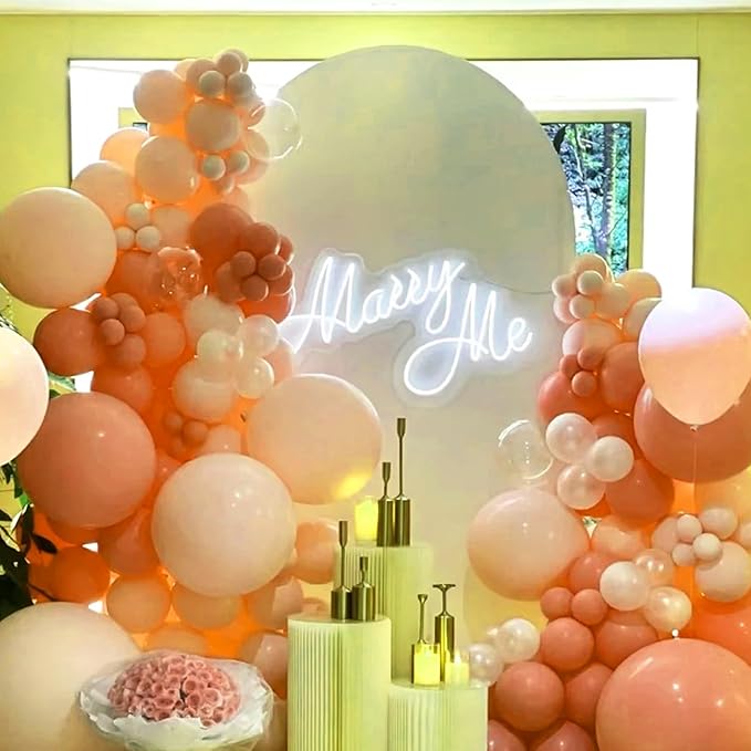 130pcs Peach Balloons Different Sizes 18" 12" 10" 5" Pastel Orange Latex Balloon Garland Arch Kit for Birthday Baby Shower Graduation Wedding Gender Reveal Anniversary Party Decorations-CasaMuseHome