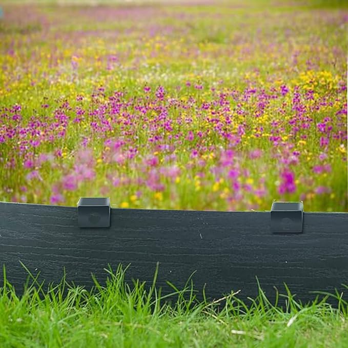 24Pcs Metal Garden Landscape Edging Stakes Black,10in anchoring Stakes Landscape Anchoring Spikes for Terrace Board, Grass Barrier, Landscape Edging Coil, Garden Liner, Bender Board-CasaMuseHome