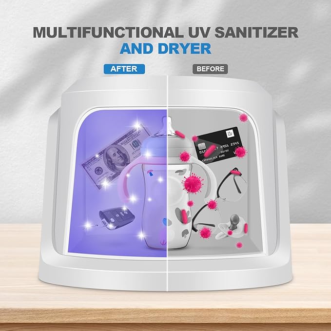 2025 Newest UV Sanitizer Box, for Portable Cleaner and Sanitizing Machine with Hose/Mask/Home Supplies/Travel/Baby Bottle/Phone-CasaMuseHome