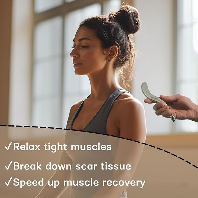 3-Piece Muscle Scraper Tool Set for IASTM Therapy - Stainless Steel Gua Sha Tool for Myofascial Release and Deep Tissue Massage Tool Set-CasaMuseHome