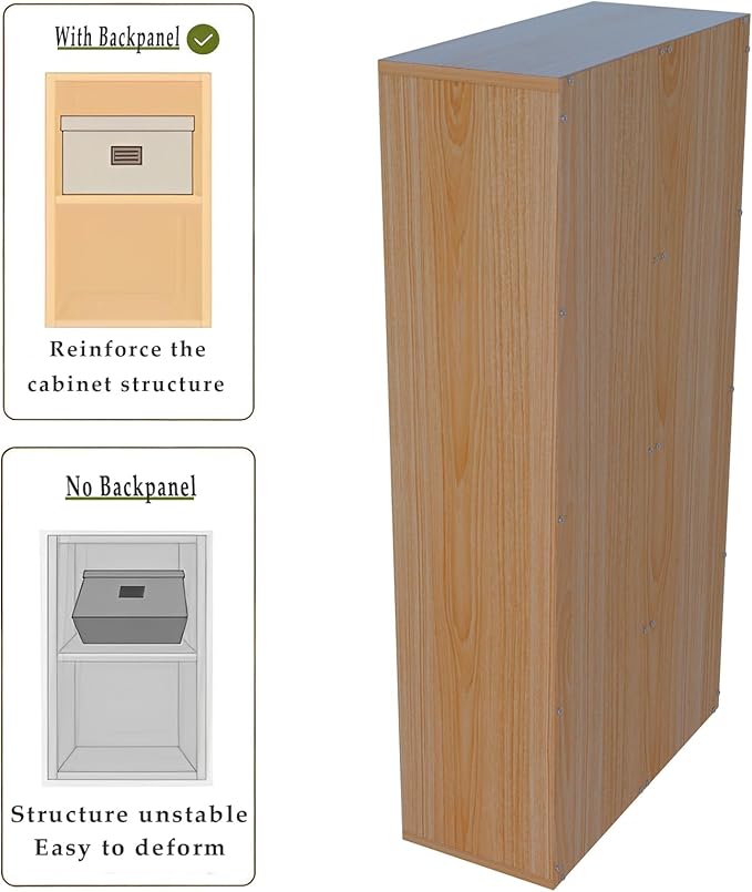 8-Cube Storage Shelf Bookcase - Wooden 4-Tier Floor Standing Open Bookshelf for Home and Office, Display Cabinet, Oak-CasaMuseHome