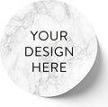 100 Custom Vinyl Stickers - Upload Your own Image, Text, Design, Logo - Personalized Logo Labels for Handmade, Packaging, Bottle, Jars, Candle, Brand Stickers (Silver Marble, 6x6)